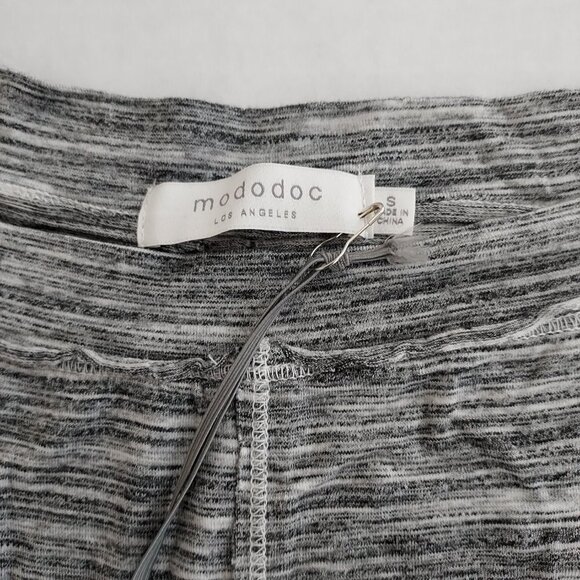Mododoc Los Angeles Long Dolman Sleeve Charcoal Heather Gray Tee NWT - Picture 7 of 9